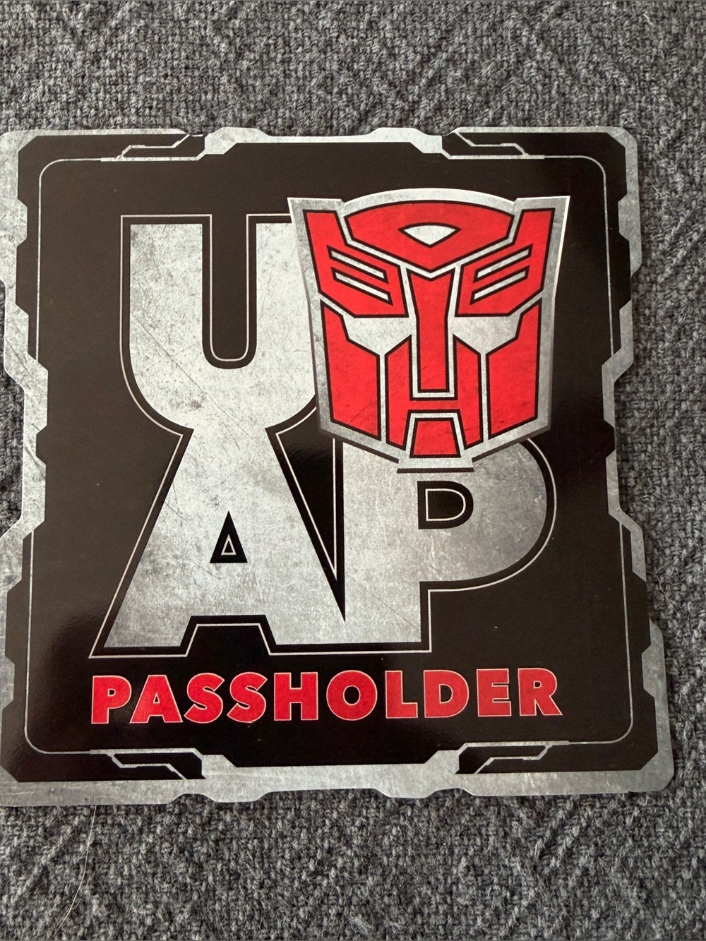 Universal Studios Transformers UOAP Passholder Decal/Magnet